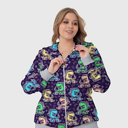 Женский 3D-костюм Динозаврик на скейтборде, цвет: 3D-меланж — фото 2