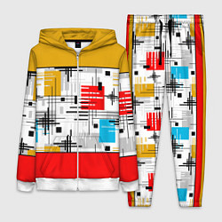 Женский костюм Узор красного горчичного цвета