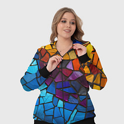 Женский 3D-костюм Мозаика витражная, цвет: 3D-черный — фото 2