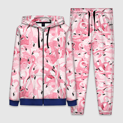 Женский костюм Стая розовых фламинго / 3D-Синий – фото 1