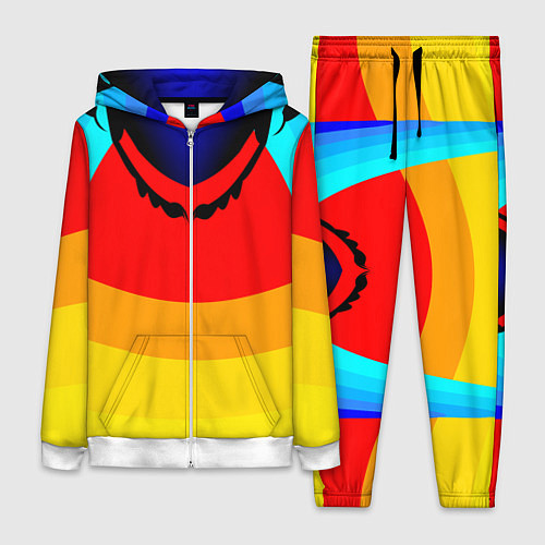 Женский костюм Цветные фигуры / 3D-Белый – фото 1