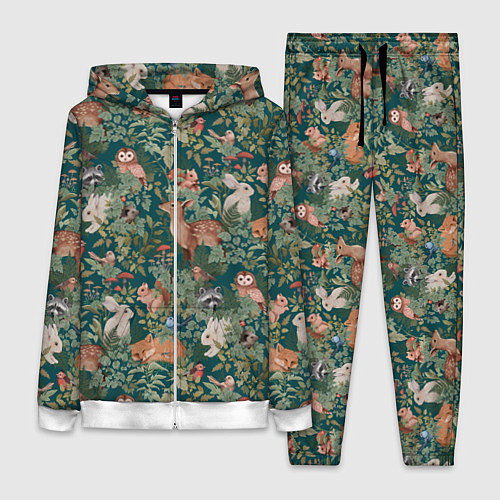 Женский костюм Goblincore - лес зверей / 3D-Белый – фото 1