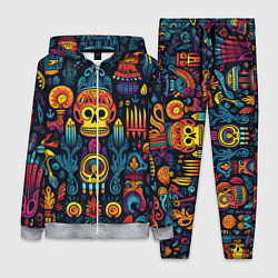 Женский 3D-костюм Паттерн в мексиканском фолк-стиле, цвет: 3D-меланж