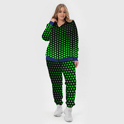 Женский 3D-костюм Зелёные квадраты, цвет: 3D-синий — фото 2