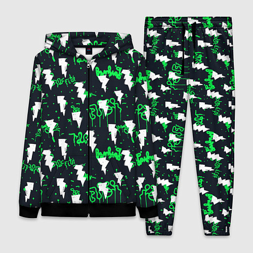 Женский костюм Узорчатые каракули / 3D-Черный – фото 1