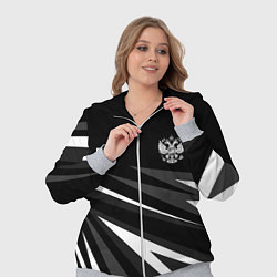 Женский 3D-костюм Russia - black and white geometry, цвет: 3D-меланж — фото 2