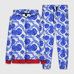 Женский 3D-костюм Гжель классика, цвет: 3D-красный