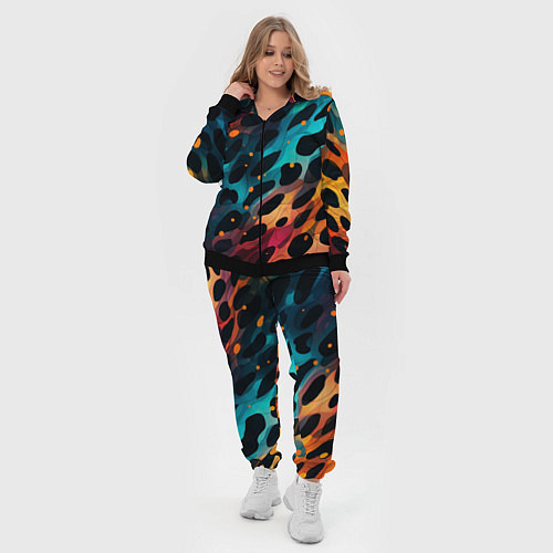 Женский костюм Разноцветный леопардовый паттерн / 3D-Черный – фото 4
