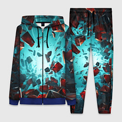 Женский 3D-костюм Взрыв абстрактных камней, цвет: 3D-синий
