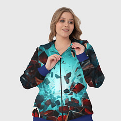 Женский 3D-костюм Взрыв абстрактных камней, цвет: 3D-синий — фото 2