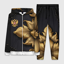 Женский 3D-костюм Золотой герб России, цвет: 3D-белый