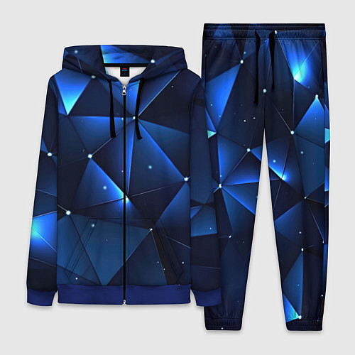 Женский костюм Синяя геометрическая абстракция / 3D-Синий – фото 1
