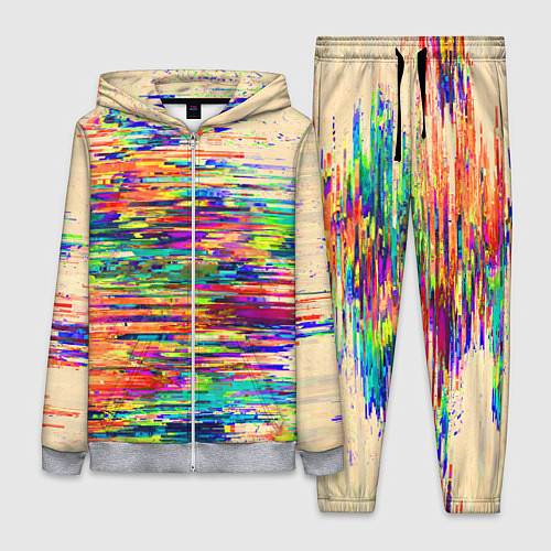 Женский костюм Разноцветный глитч / 3D-Меланж – фото 1