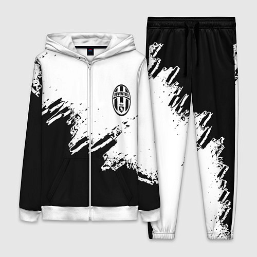 Женский костюм Juventus black sport texture / 3D-Белый – фото 1