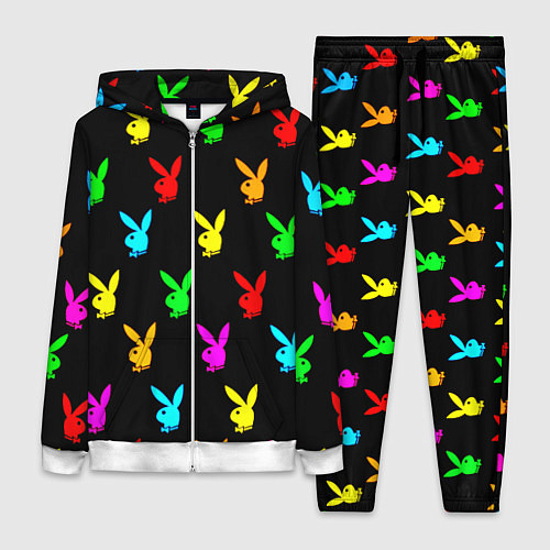 Женский костюм Playboy pattern неон / 3D-Белый – фото 1