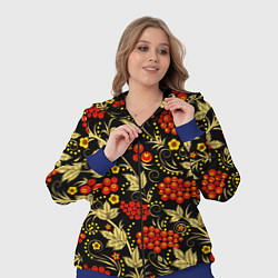 Женский 3D-костюм Русский узор с позолотой, цвет: 3D-синий — фото 2