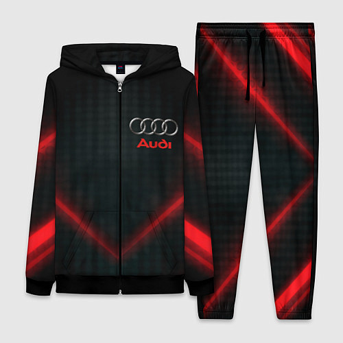 Женский костюм Audi stripes neon / 3D-Черный – фото 1