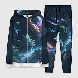 Женский 3D-костюм Вид на землю с другой планеты, цвет: 3D-белый