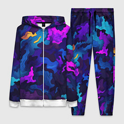 Женский костюм Яркие кислотная разноцветные пятна в виде камуфляж