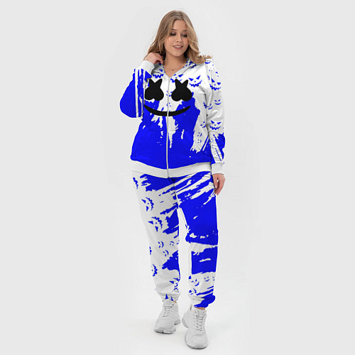 Женский костюм Marshmello dj blue pattern music band / 3D-Белый – фото 4