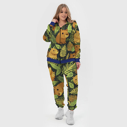 Женский костюм Капибары - лесной маскировочный камуфляж / 3D-Синий – фото 4