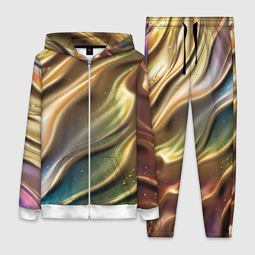 Женский костюм Металлический атласный песок / 3D-Белый – фото 1