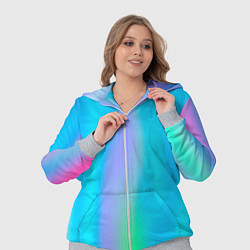Женский 3D-костюм Неоновые голографические линии, цвет: 3D-меланж — фото 2