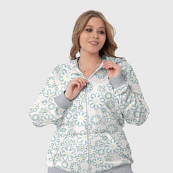 Женский 3D-костюм Бежевый паттерн ромашки, цвет: 3D-меланж — фото 2