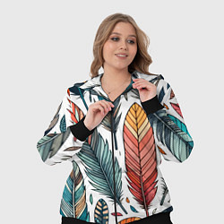 Женский 3D-костюм Композиция из перьев, цвет: 3D-черный — фото 2