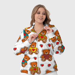 Женский 3D-костюм Наклейки стикер мишки и сердечки, цвет: 3D-белый — фото 2