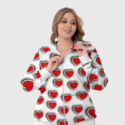 Женский 3D-костюм Стикеры наклейки сердечки объемные, цвет: 3D-белый — фото 2