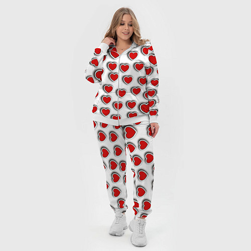 Женский костюм Стикеры наклейки сердечки объемные / 3D-Белый – фото 4
