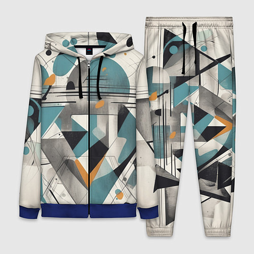 Женский костюм Три человека авангард / 3D-Синий – фото 1