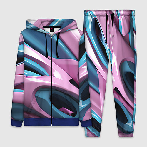 Женский костюм Пластичная абстракция / 3D-Синий – фото 1