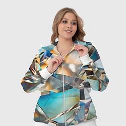 Женский 3D-костюм Грани стеклянного камня, цвет: 3D-белый — фото 2