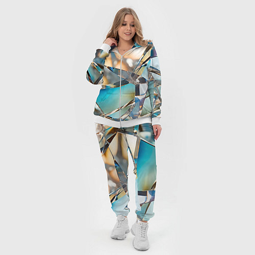 Женский костюм Грани стеклянного камня / 3D-Белый – фото 4