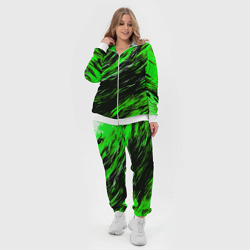 Женский костюм Чёрная и зелёная буря / 3D-Белый – фото 4