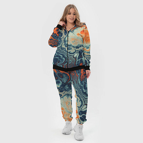 Женский костюм Абстрактный разноцветный узор / 3D-Черный – фото 4