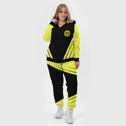 Женский 3D-костюм Borussia geometry yellow, цвет: 3D-черный — фото 2