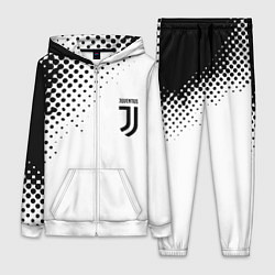 Женский 3D-костюм Juventus sport black geometry, цвет: 3D-белый