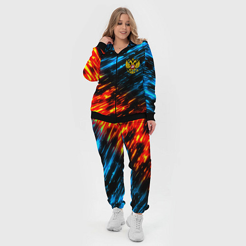 Женский костюм Герб России огненный стиль / 3D-Черный – фото 4