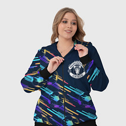 Женский 3D-костюм Manchester United градиентные мячи, цвет: 3D-черный — фото 2