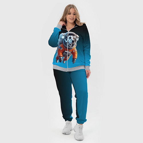 Женский костюм Далматинец космонавт в открытом космосе / 3D-Меланж – фото 4