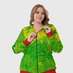 Женский 3D-костюм Зеленые подтеки, цвет: 3D-красный — фото 2