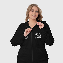 Женский 3D-костюм СССР гост три полоски на черном фоне, цвет: 3D-черный — фото 2