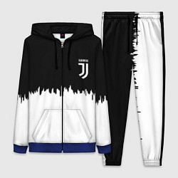 Женский 3D-костюм Juventus белый огонь текстура, цвет: 3D-синий