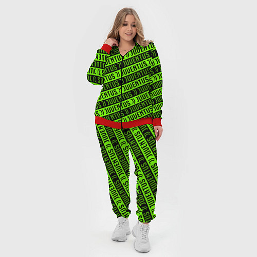 Женский костюм Juventus green pattern sport / 3D-Красный – фото 4