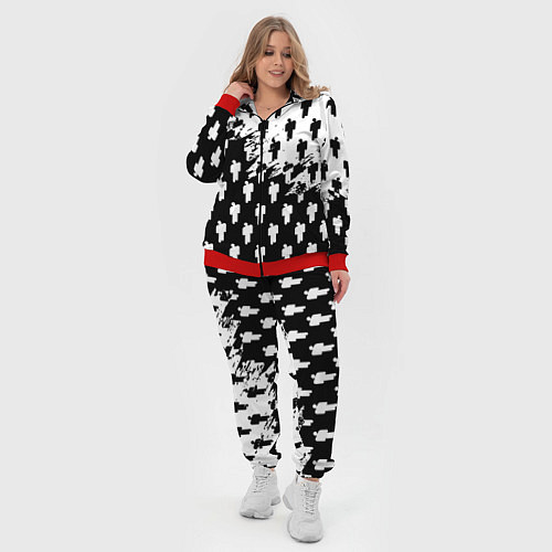 Женский костюм Billie Eilish pattern black / 3D-Красный – фото 4