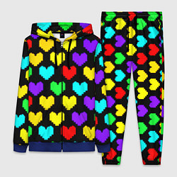 Женский 3D-костюм Undertale heart pattern, цвет: 3D-синий