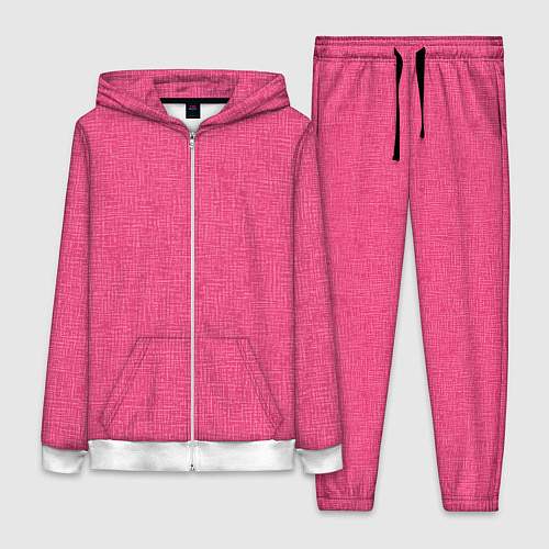 Женский костюм Текстура однотонный розовый Барби / 3D-Белый – фото 1